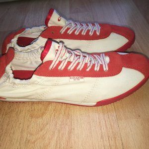 Coach Weslee Sneakers Stretch Knit Suede Raw Denim